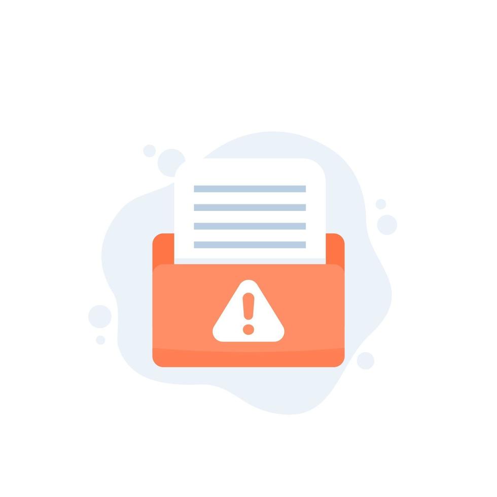 important documents icon, flat vector