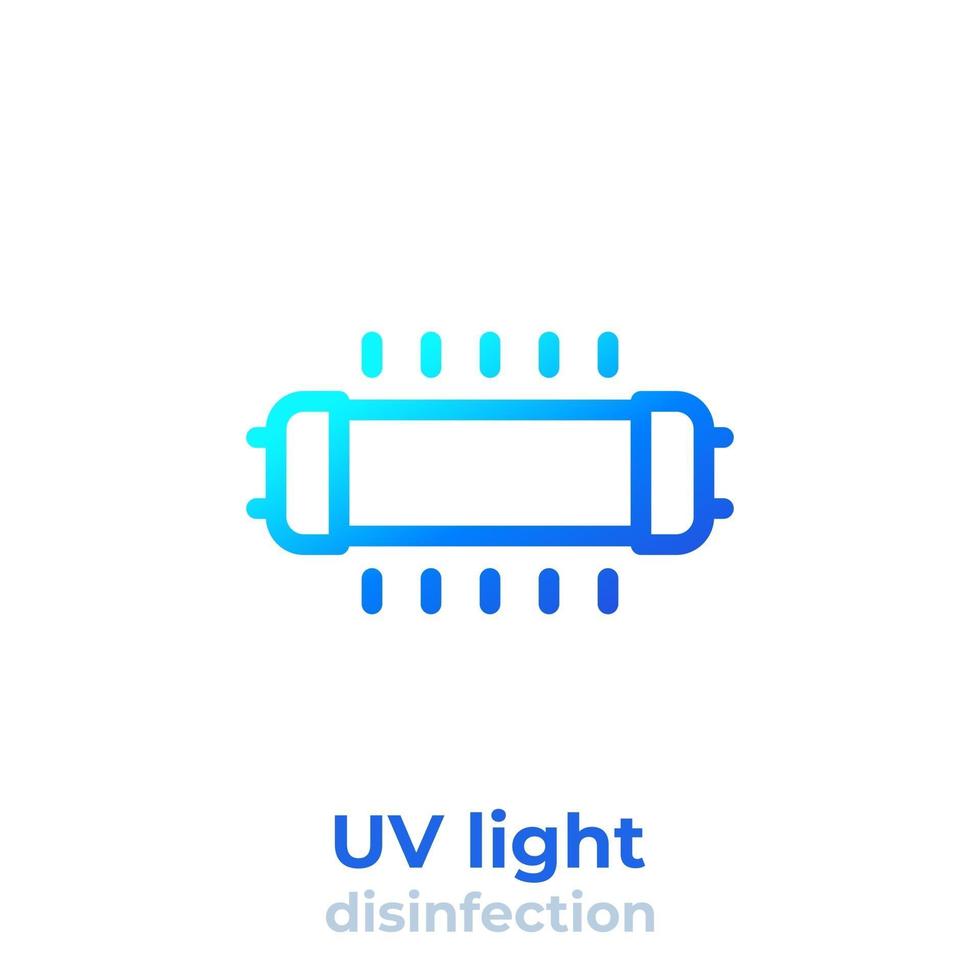 UV light disinfection line icon vector