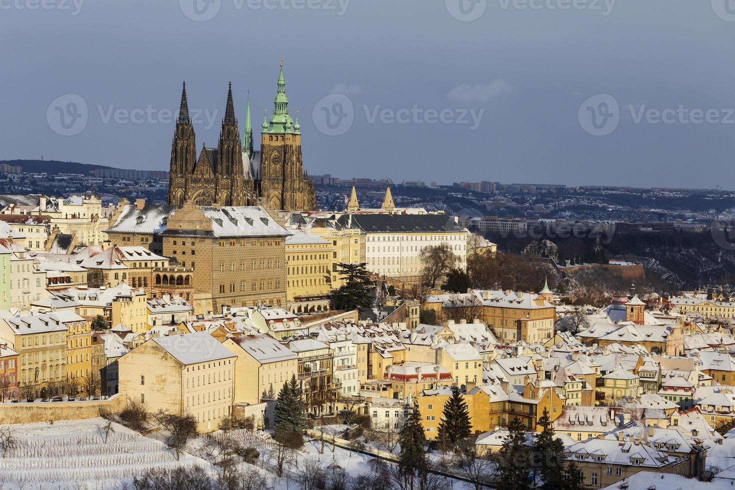 Prague City with gothic Castle, Czech Republic photo