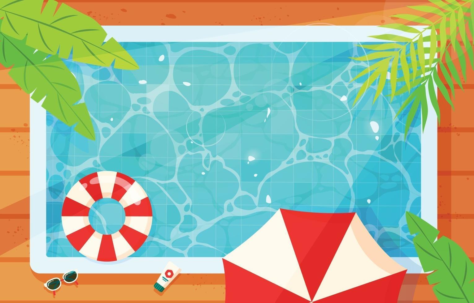 Swimming Pool Background Top View vector