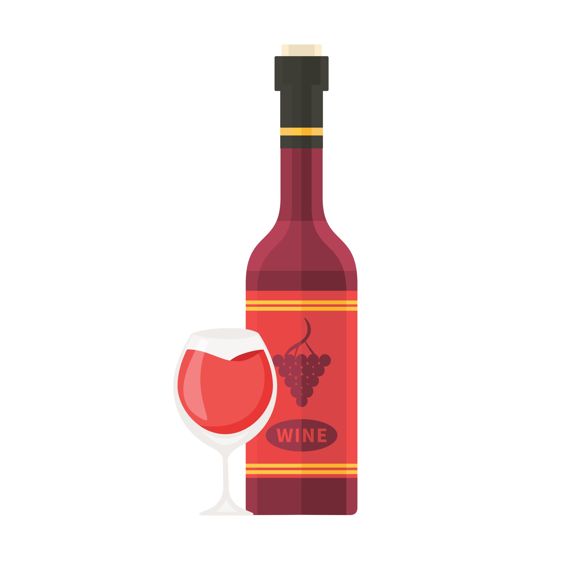 Cartoon vector illustration isolated object alcohol drink red wine bottle  2775989 Vector Art at Vecteezy