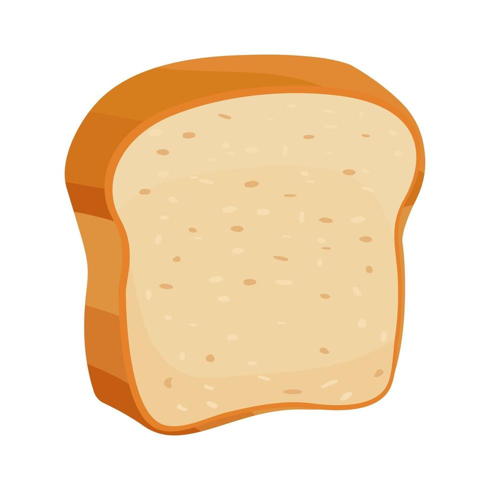 Cartoon vector illustration isolated object delicious flour food bakery bread whole grain toast