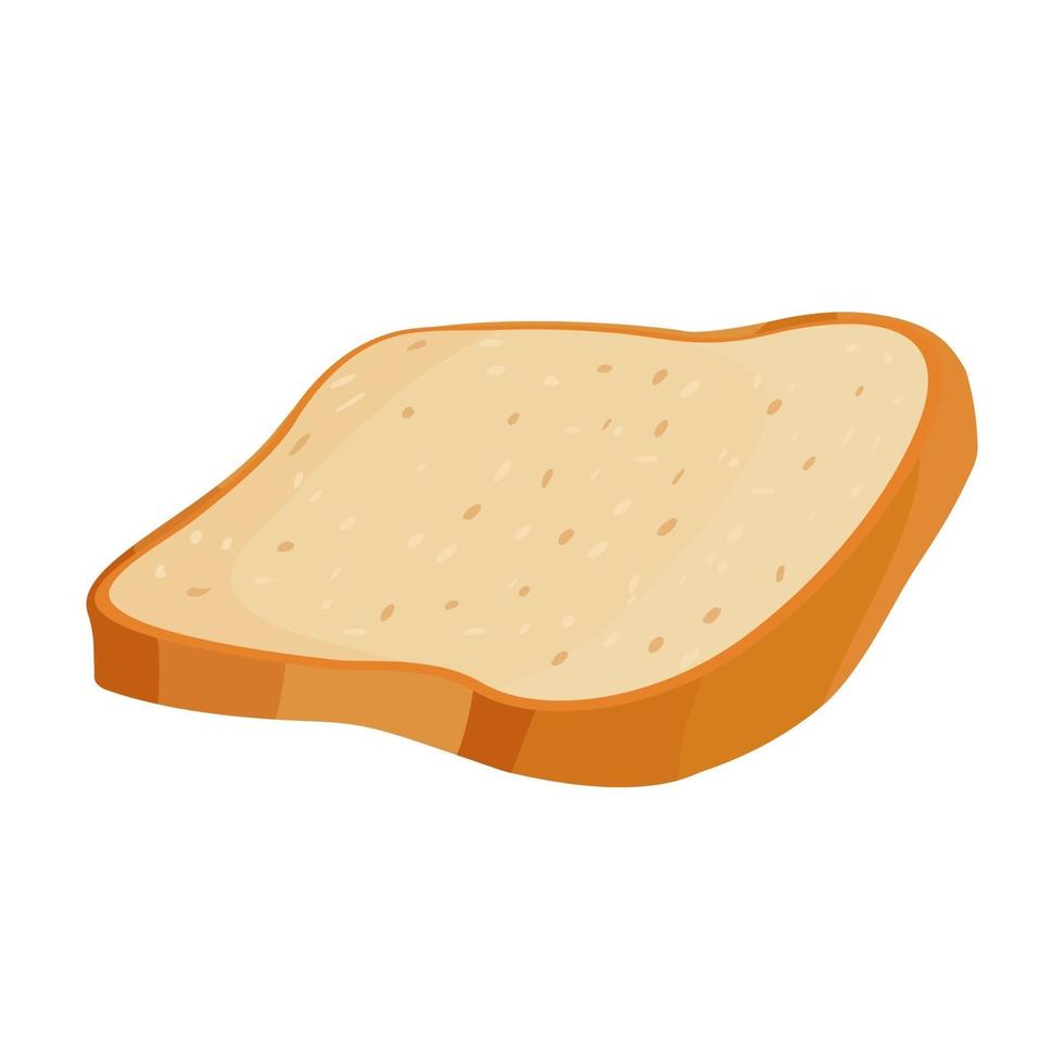 Cartoon vector illustration isolated object delicious flour food bakery bread whole grain toast