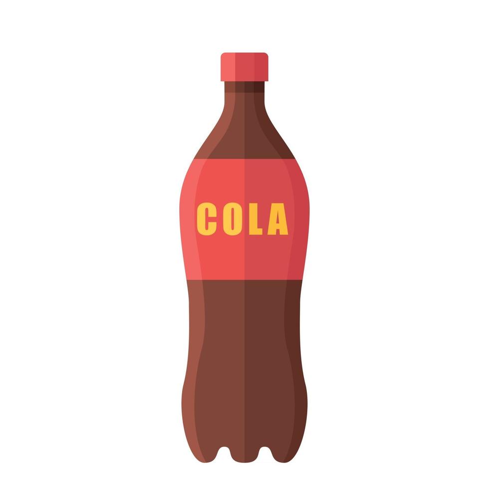 Cartoon vector illustration isolated object soft drink cola bottle