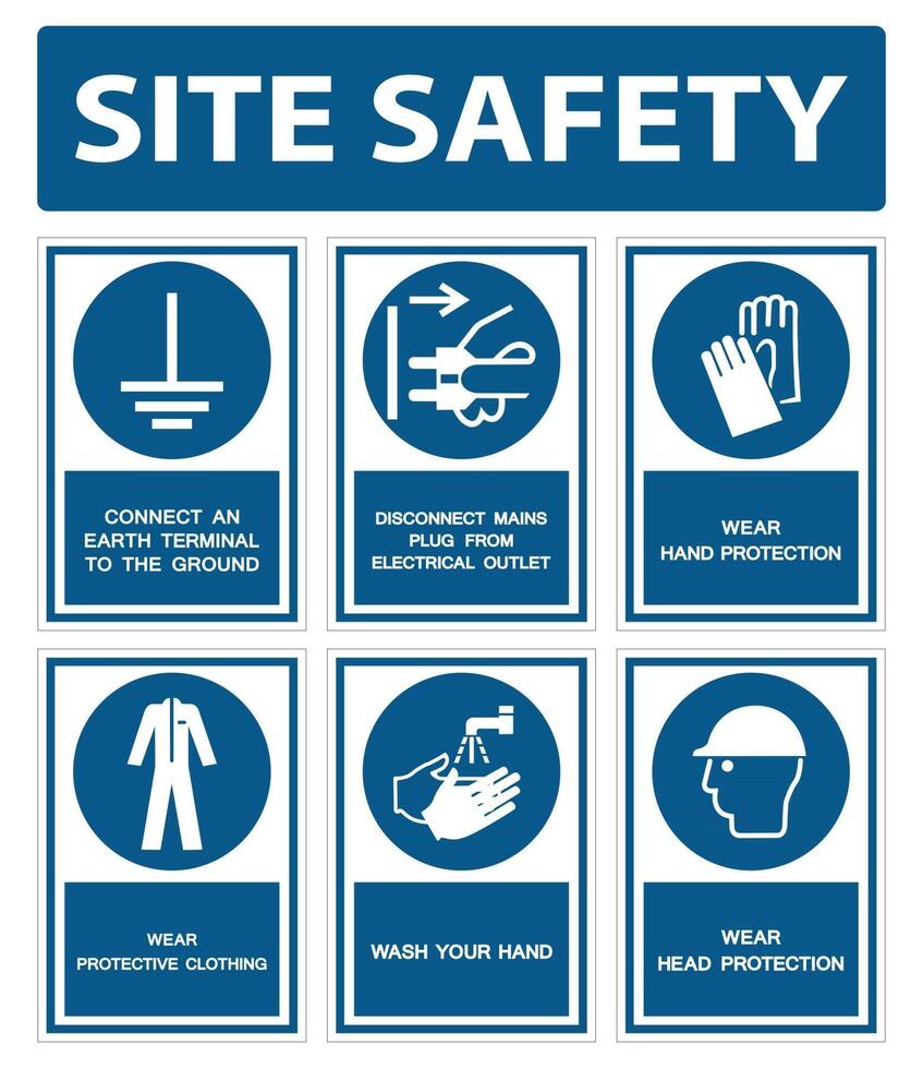 Safety PPE Must Be Worn Sign Isolate On White Background,Vector Illustration EPS.10 vector