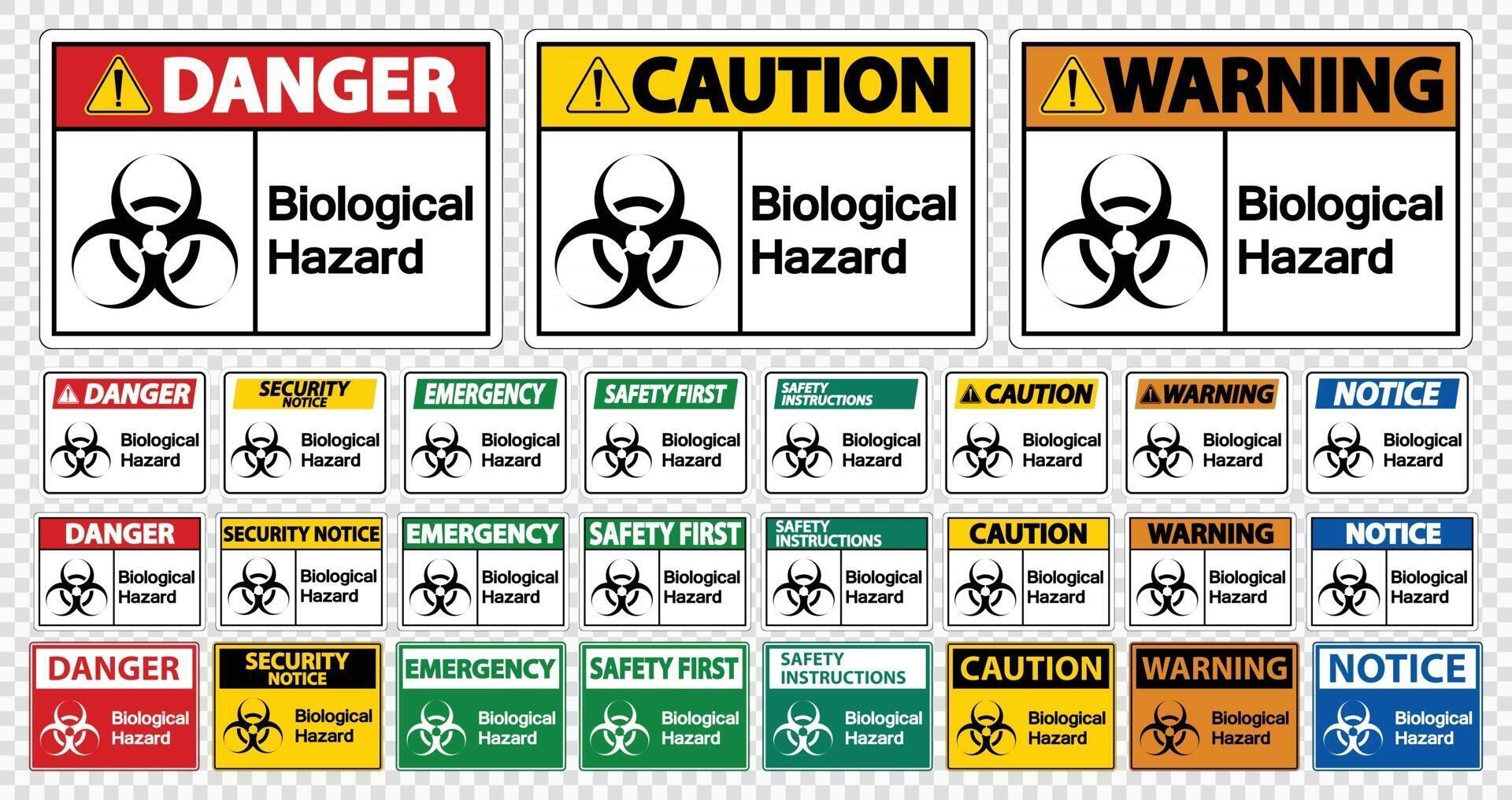 Set Biological Hazard Symbol Sign on transparent background 2776184
