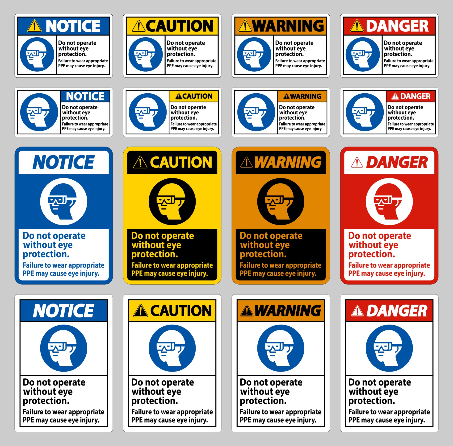 Download Do Not Enter Without Wearing Eye Protection,Vision Damage ...