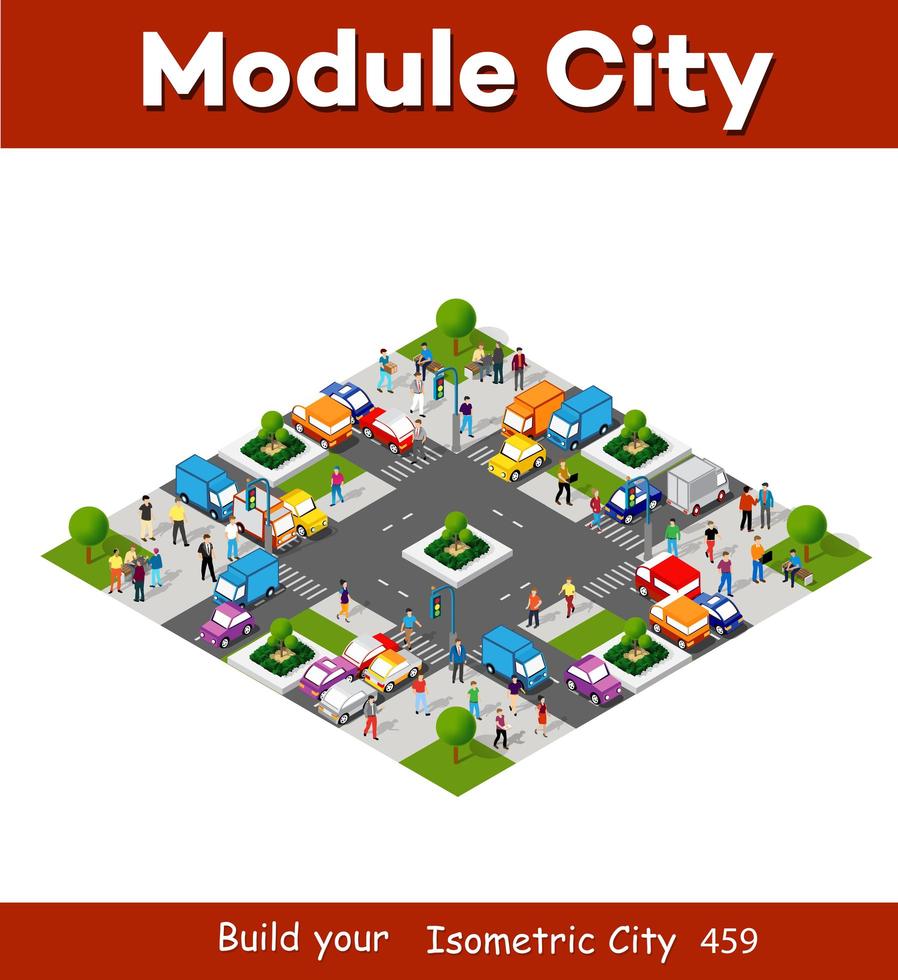 Isometric people lifestyle communication in an vector