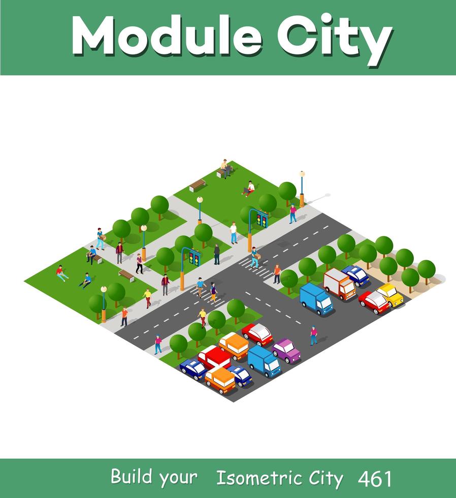 Isometric people lifestyle communication in an vector