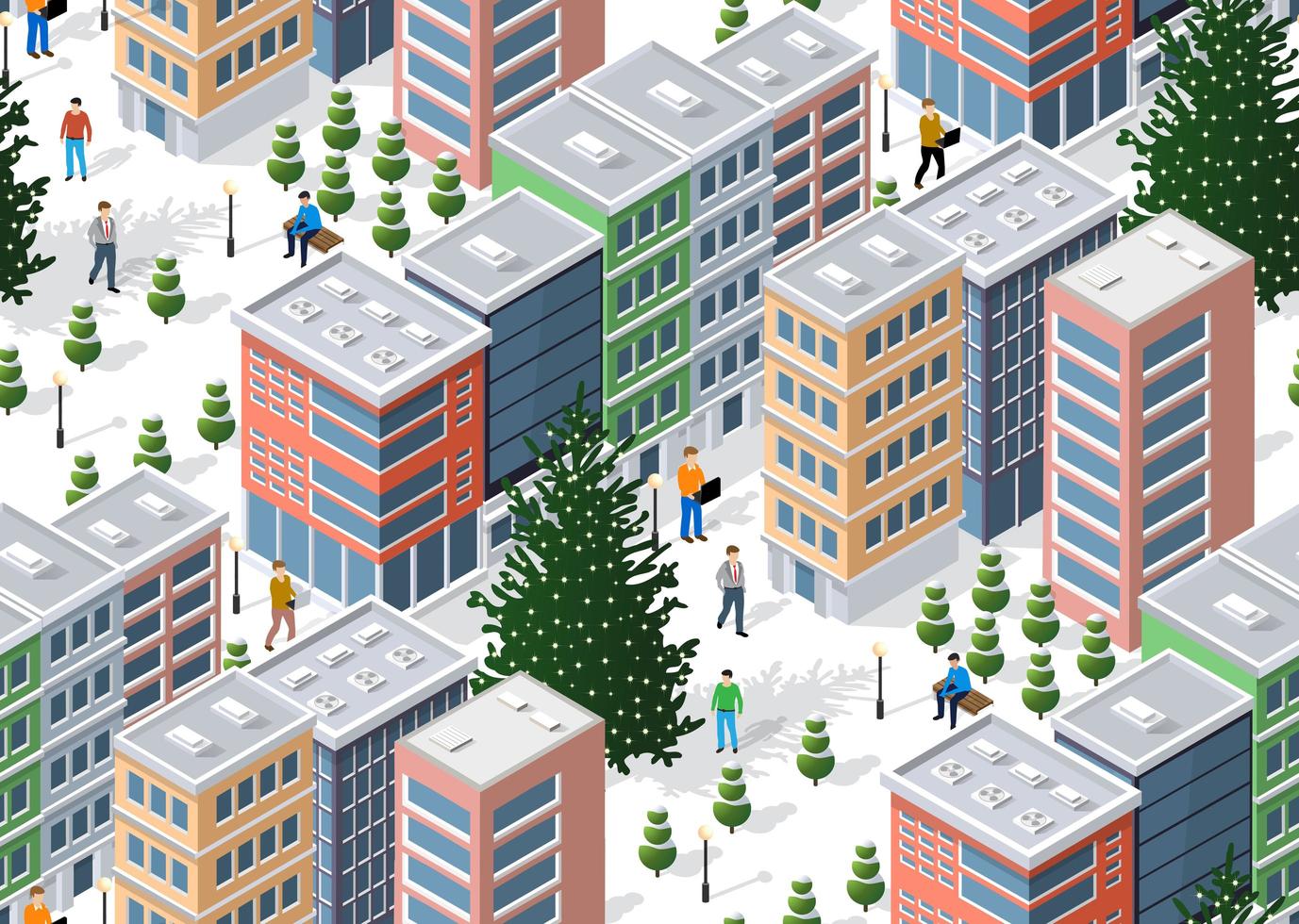 invierno, árbol de navidad, seamless, plano de fondo vector