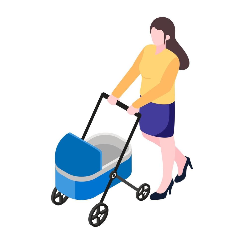 Baby Stroller and Pram vector