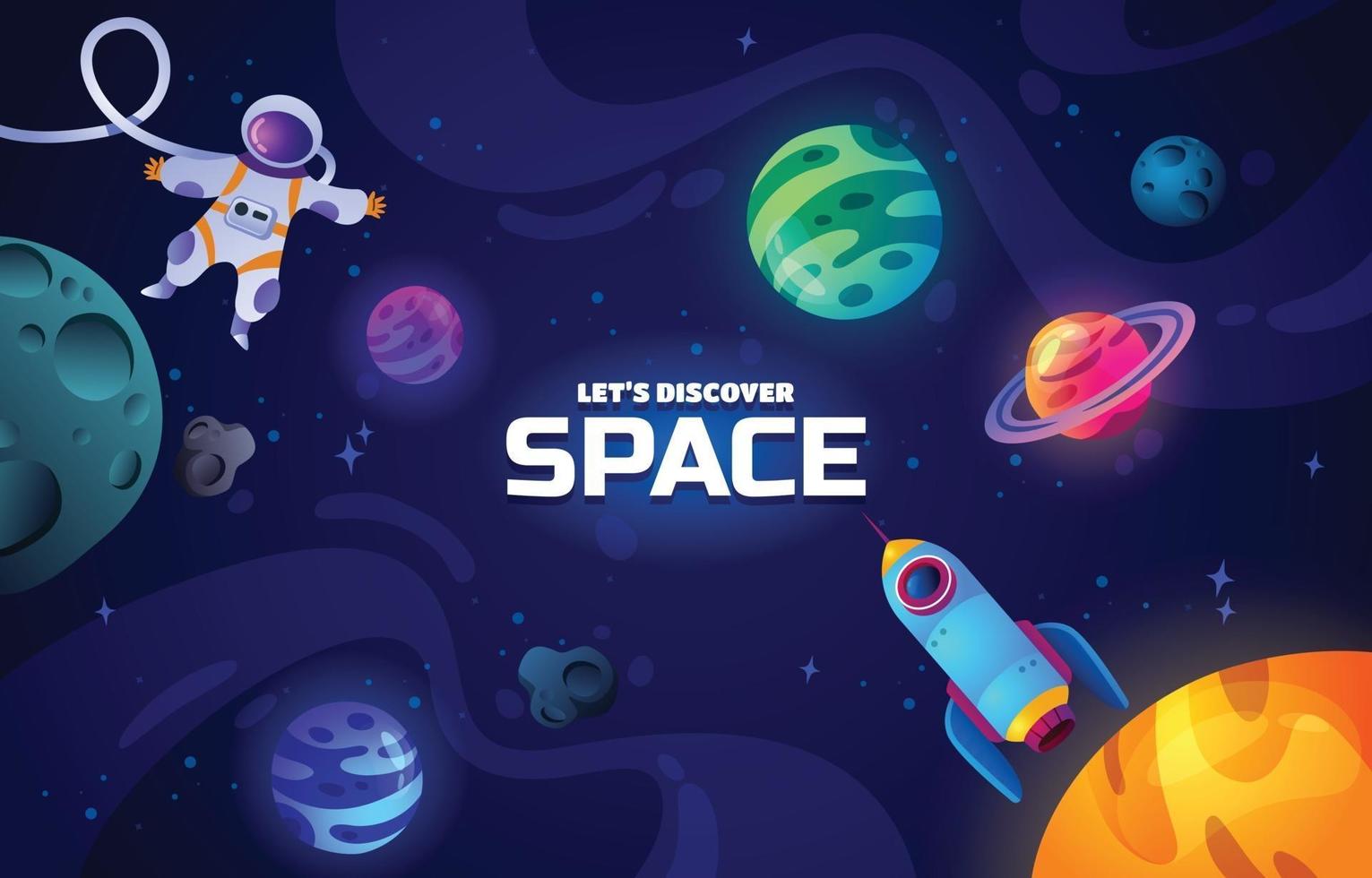 Discover Space Background vector