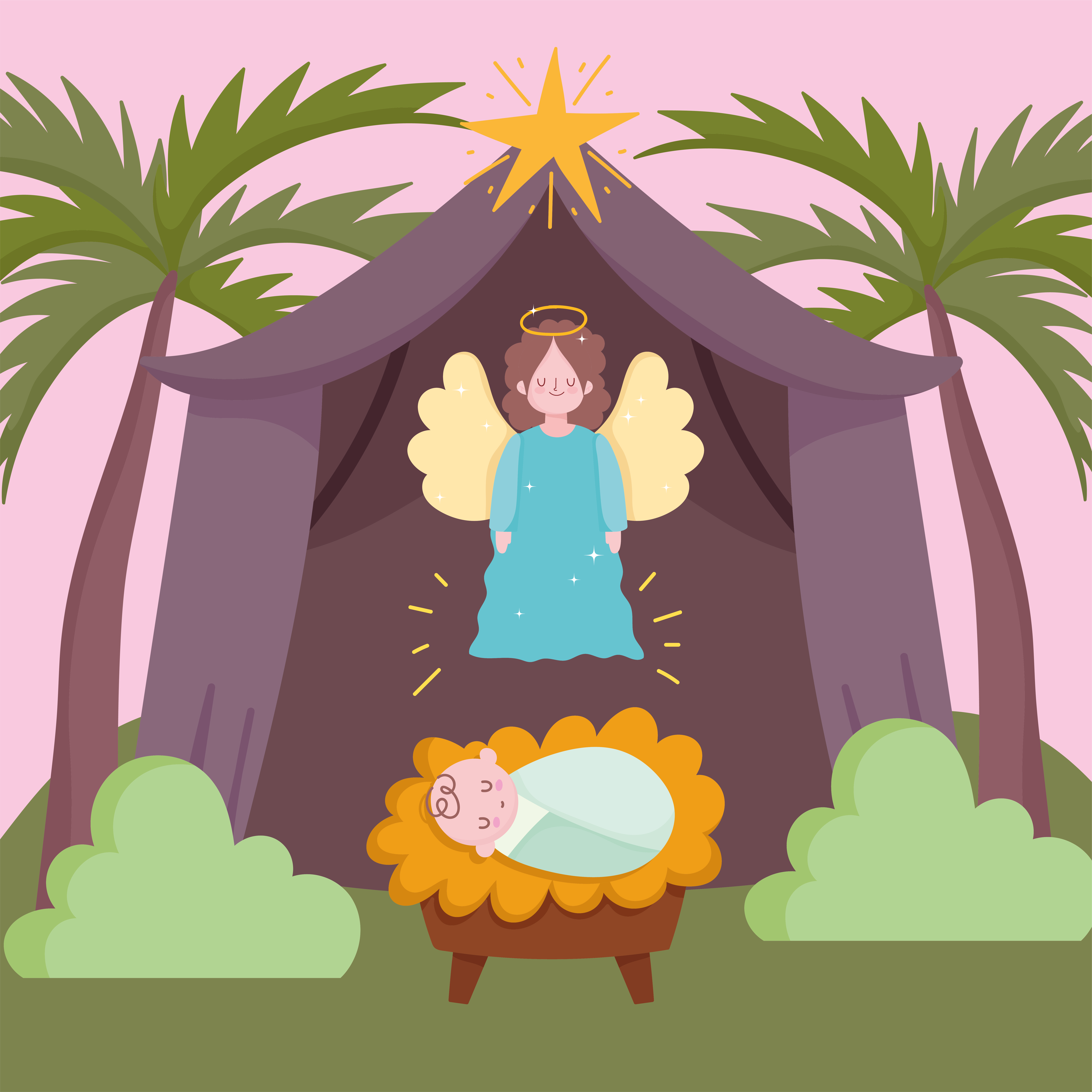 nativity, cute baby jesus and angel in hut cartoon 2777174 Vector Art at Vecteezy nativity, cute baby jesus and angel in hut cartoon 2777174 Vector Art at Vecteezy