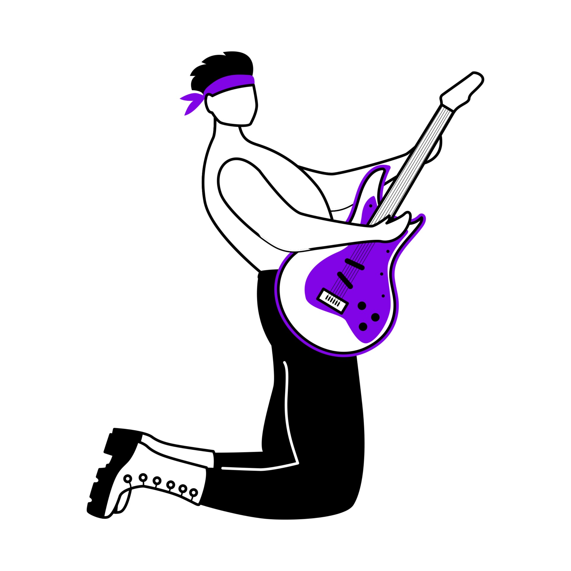 Guitarist flat contour vector illustration. Guitar player standing on his knees. Musician. Music band member. Rock and roll. Concert. Isolated cartoon outline character on white. Simple drawing 2778204 Vector Art at Vecteezy Guitarist flat contour vector illustration. Guitar player standing on his knees. Musician. Music band member. Rock and roll. Concert. Isolated cartoon outline character on white. Simple drawing 2778204 Vector Art at Vecteezy