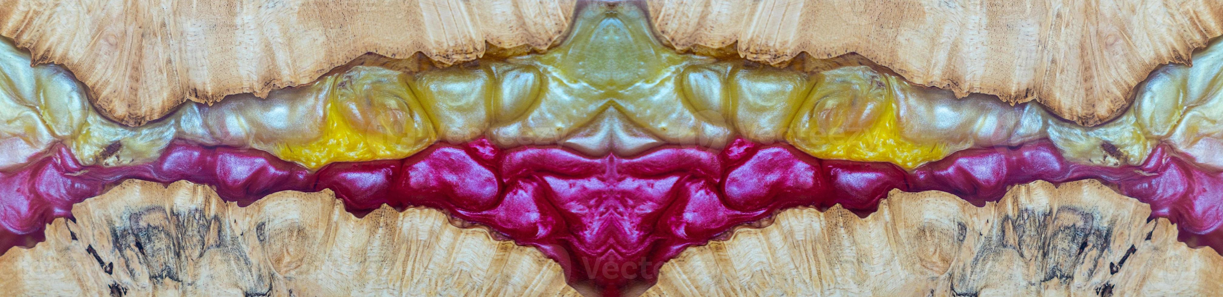 Casting epoxy stabilizer resin  burl wood red yenlow photo