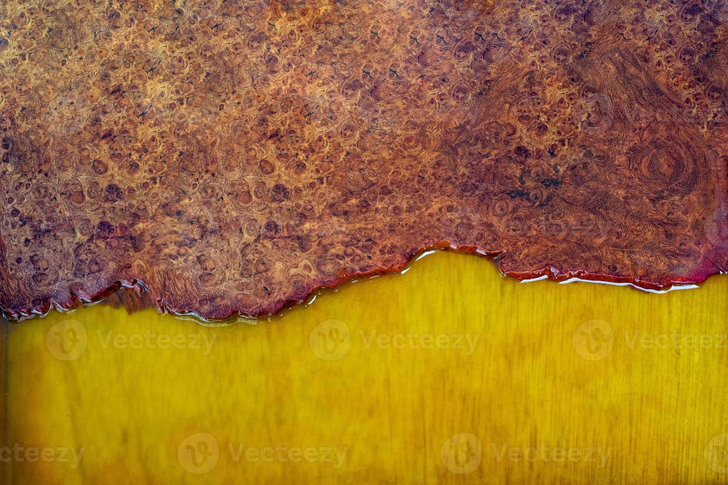 Casting epoxy resin stabilizing burl wood real abstract art background texture photo