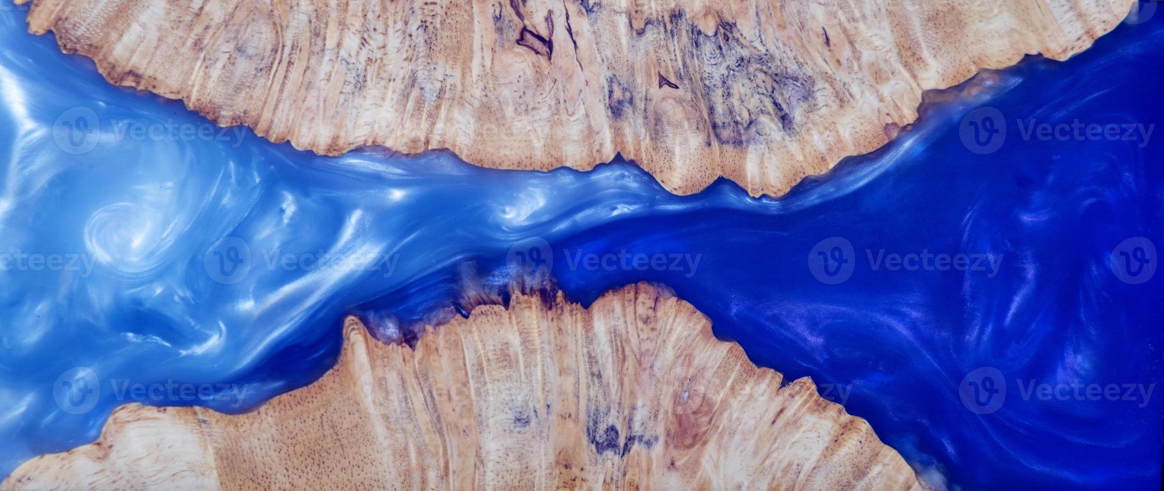 Epoxy resin stabilizing burl exotic wood photo