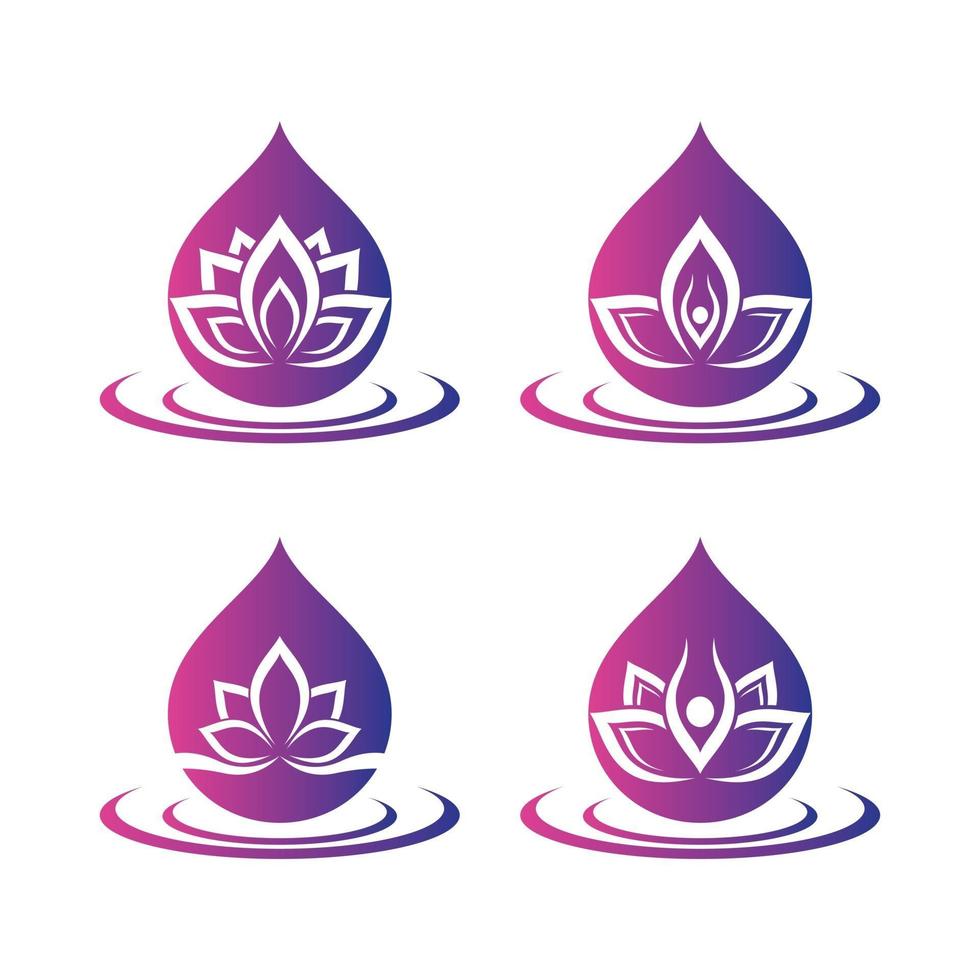 Beauty lotus logo images vector