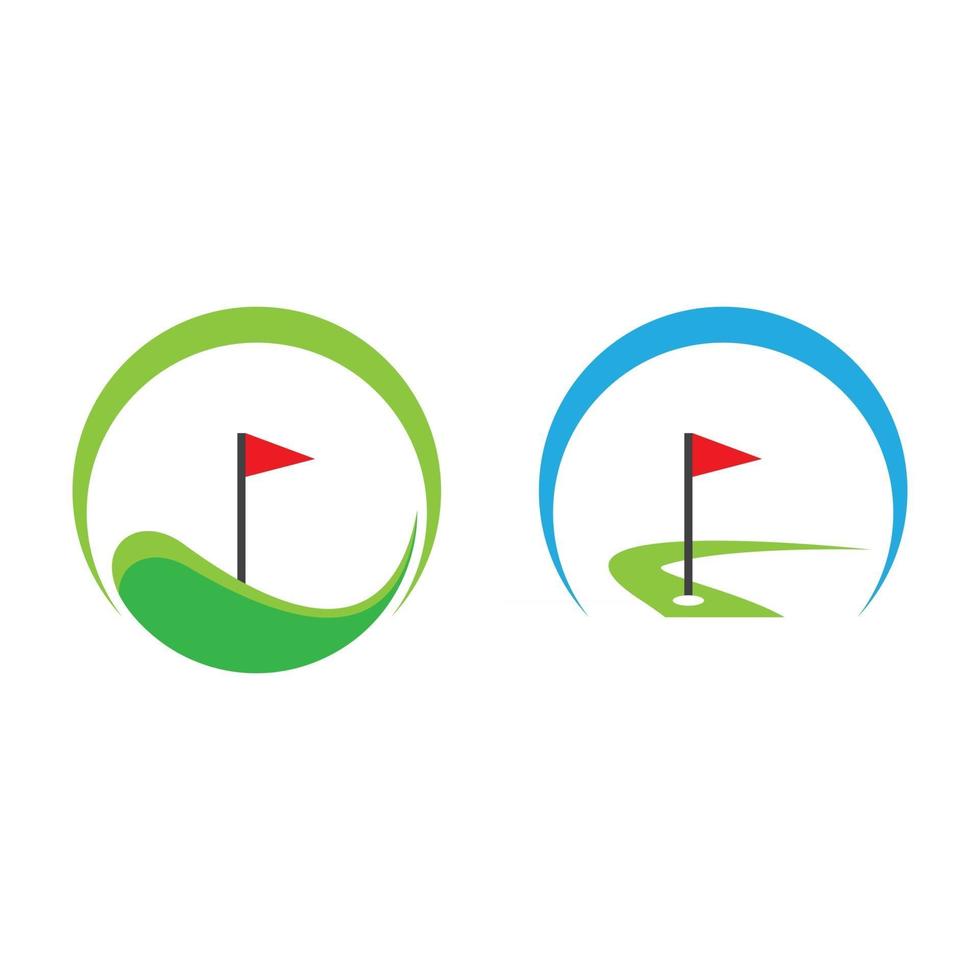 icono de vector de logo de golf