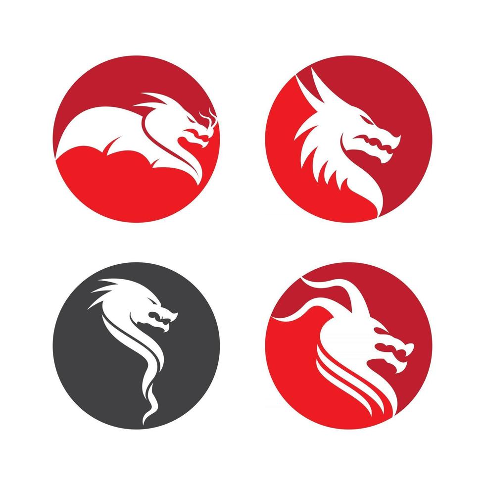 Dragon head logo images vector