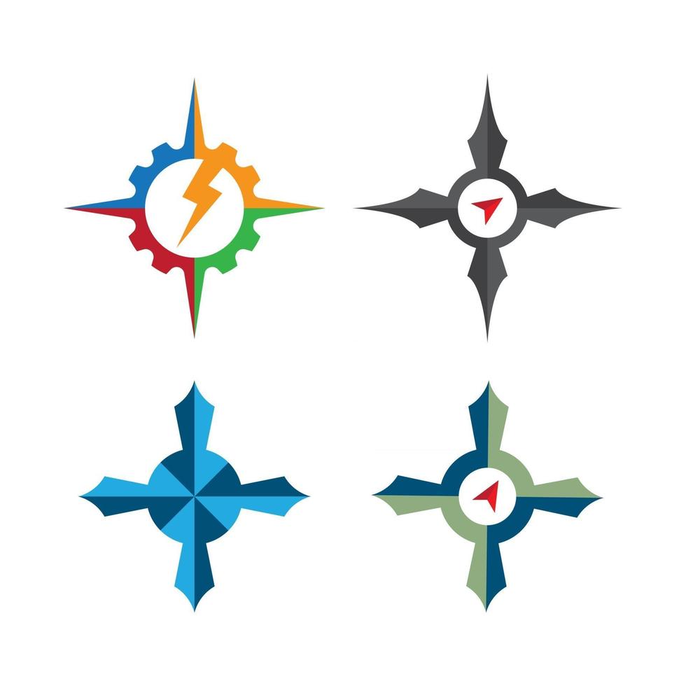 Compass logo images vector