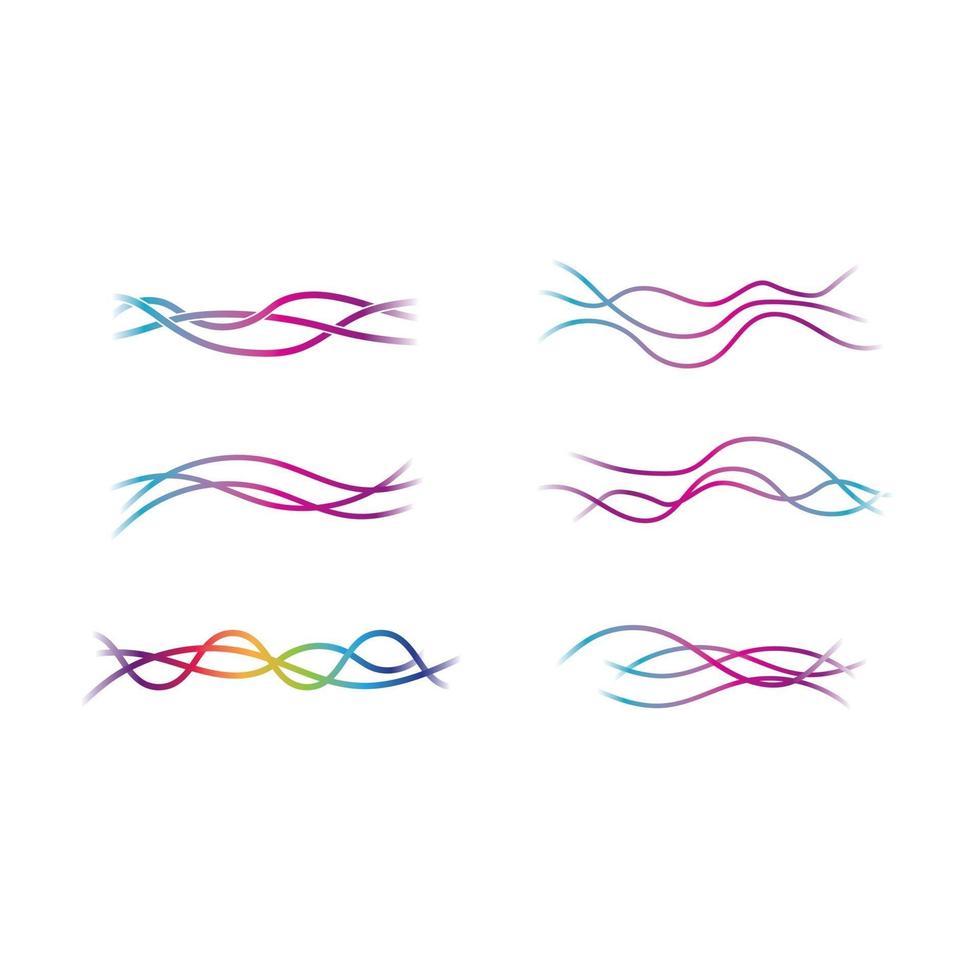Wave line images vector