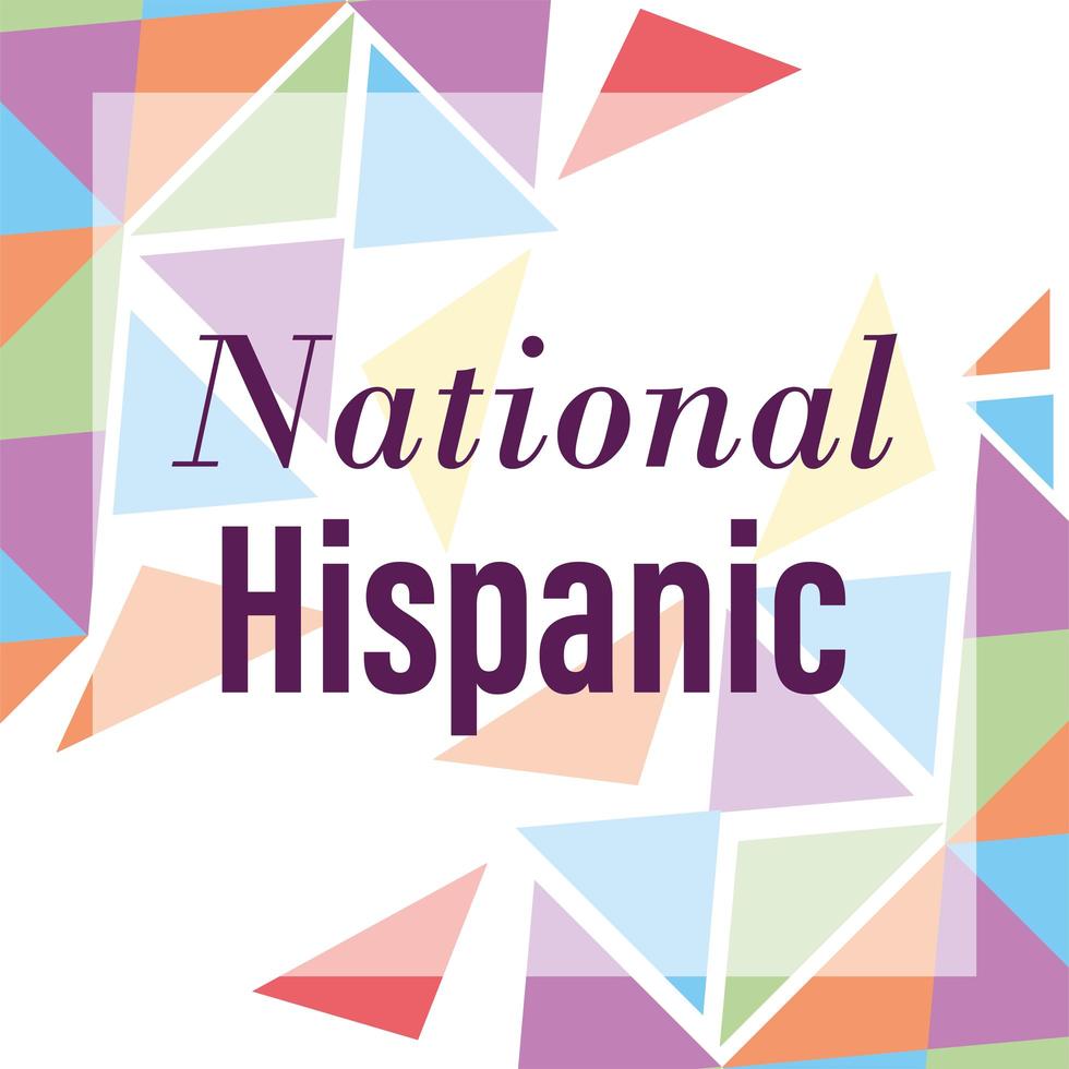 national hispanic heritage month, celebrate annual in united states poster vector