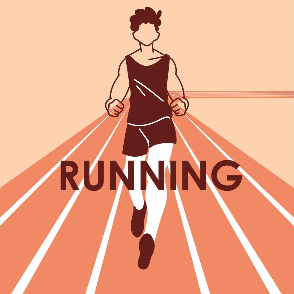 man avatar running vector design