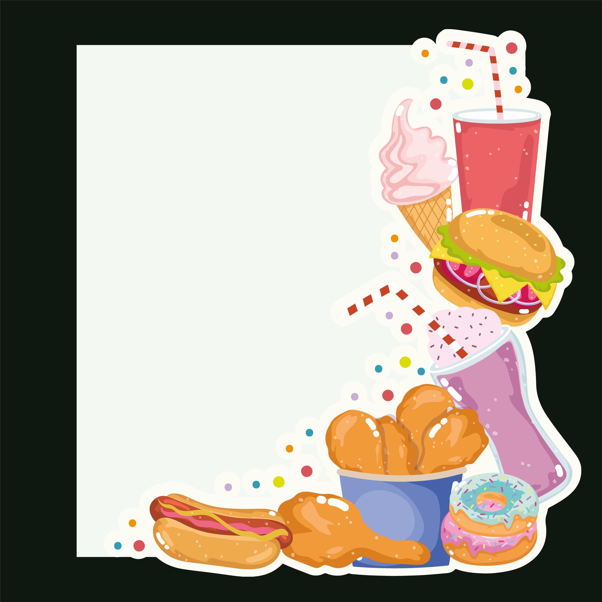 tarjeta de comida rapida 2779688 Vector en Vecteezy