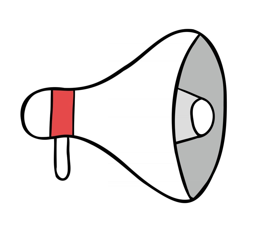 Cartoon Vector Illustration of Megaphone