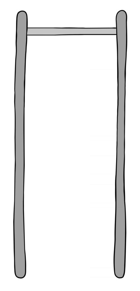 Cartoon Vector Illustration of Chin Pull Up Bar