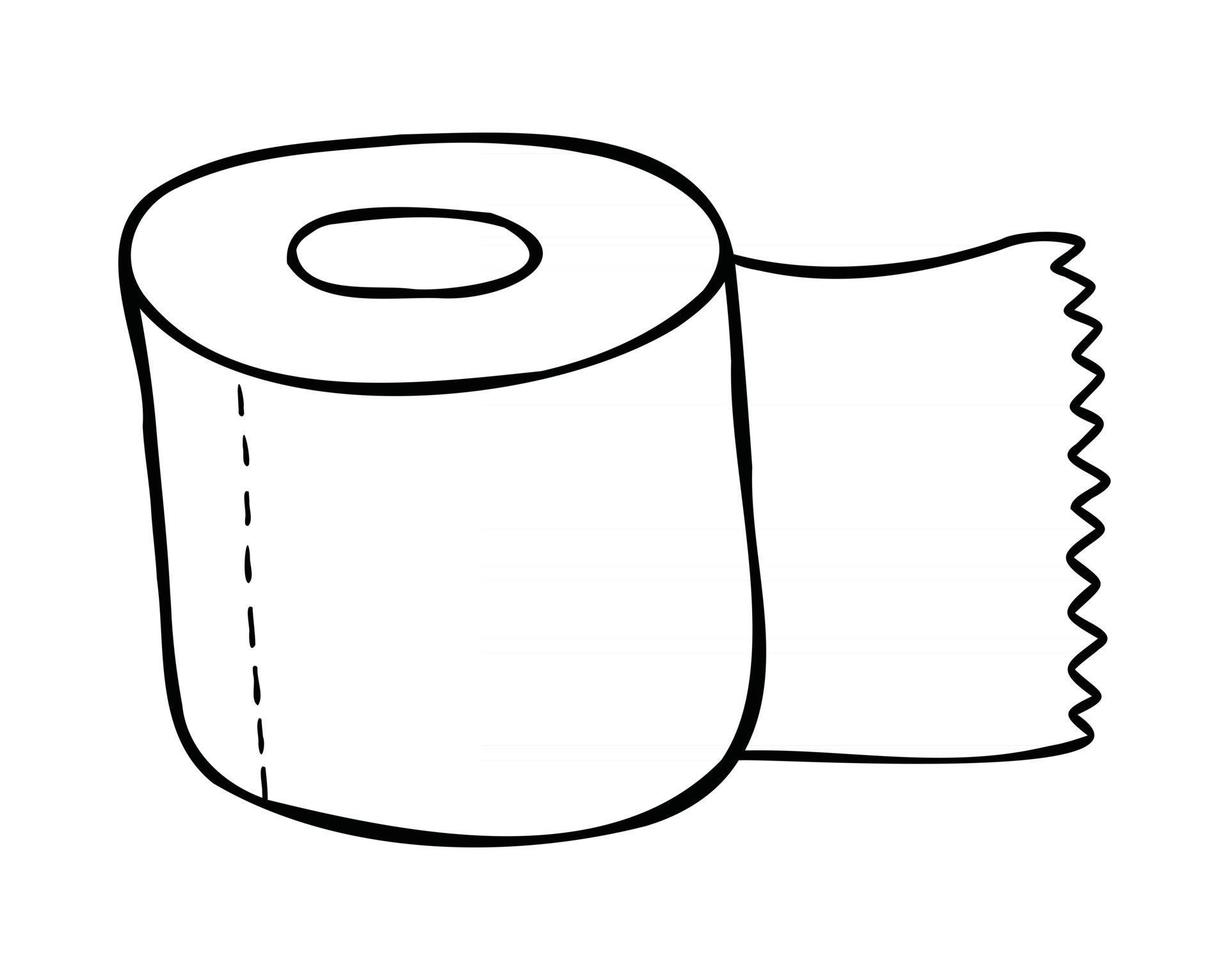 Cartoon Vector Illustration of Toilet Paper