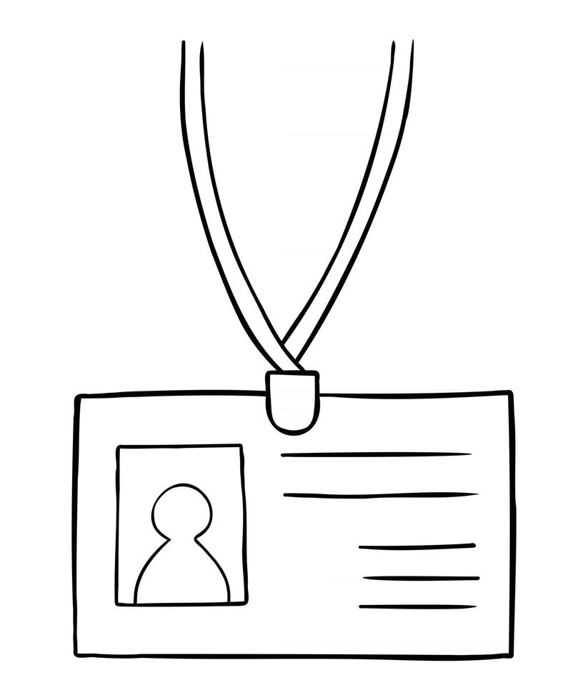 ilustración vectorial de dibujos animados de la tarjeta de identificación vector