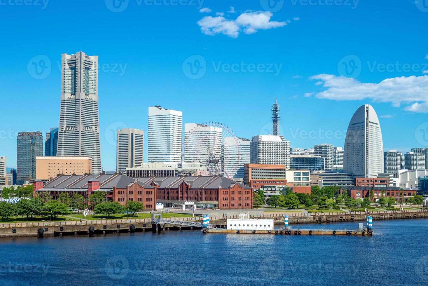 Skyline of Yokohama port in Kanagawa Prefecture of Japan photo