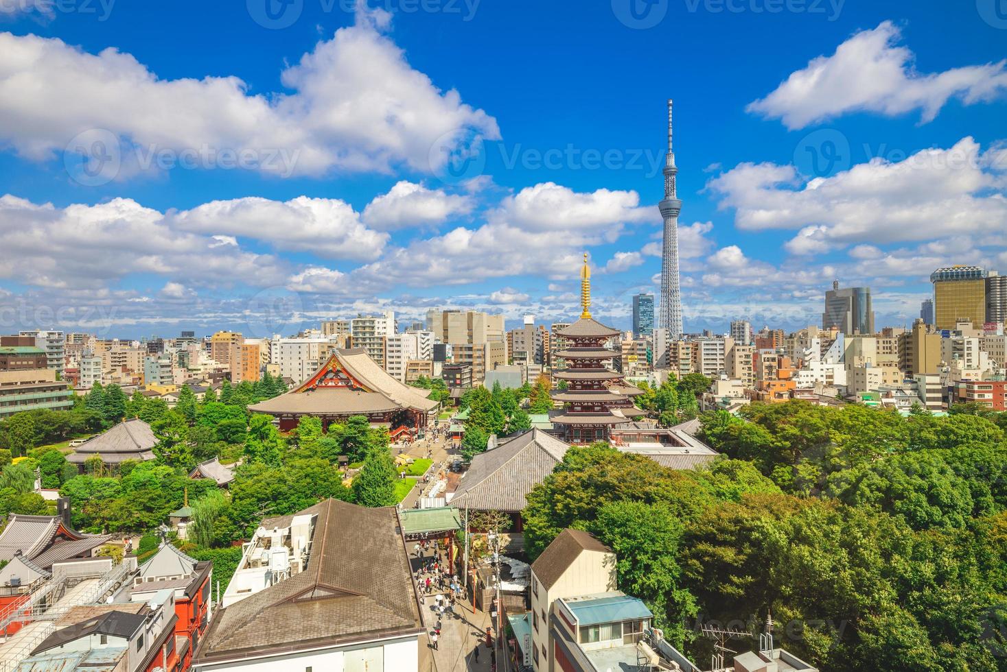 Aerial view of Tokyo city, Japan photo