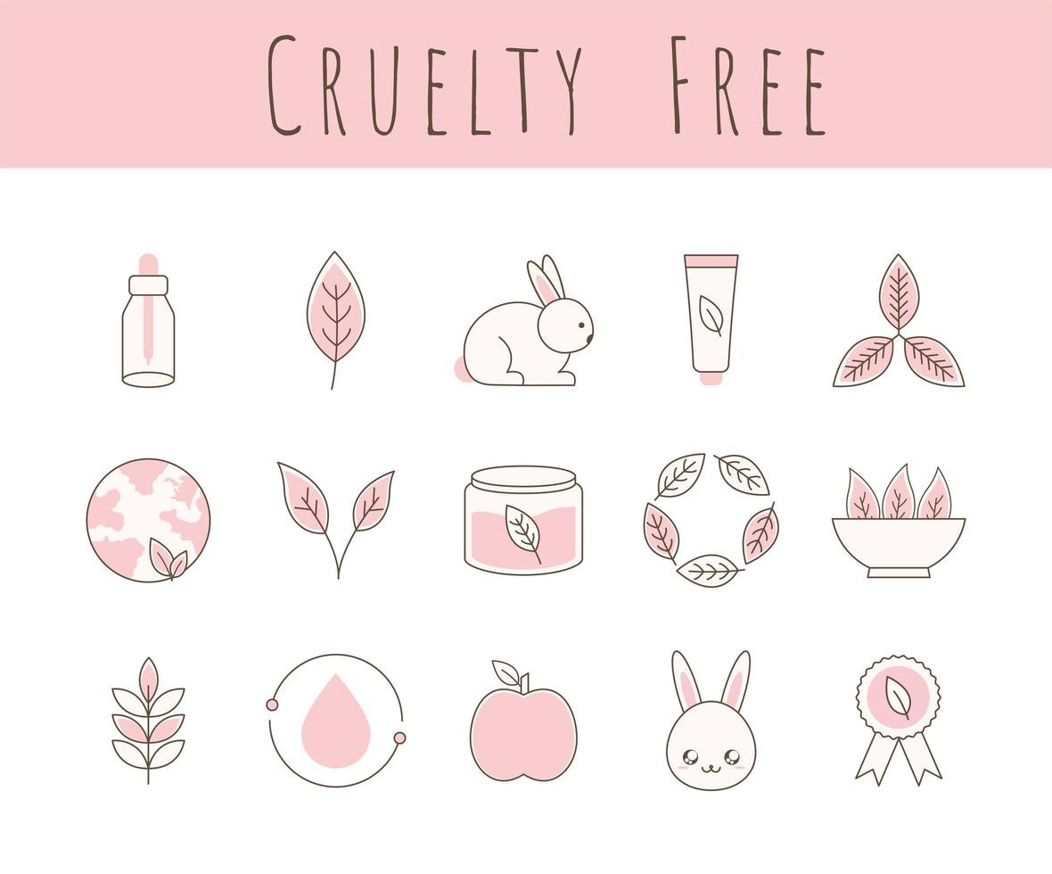 cruelty free lettering vector
