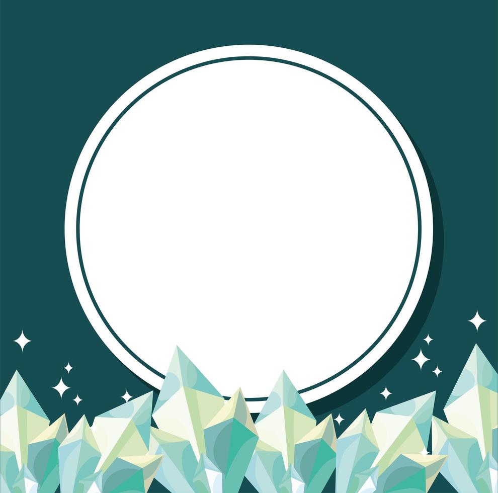 beryl round frame vector