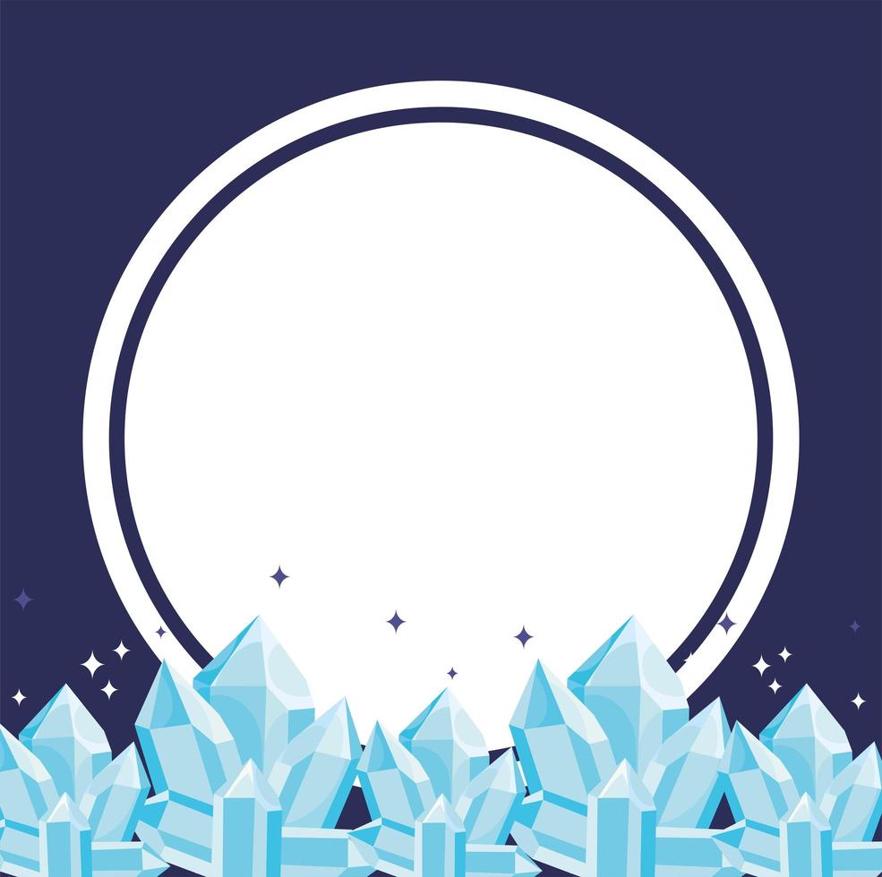 diamonds round frame vector