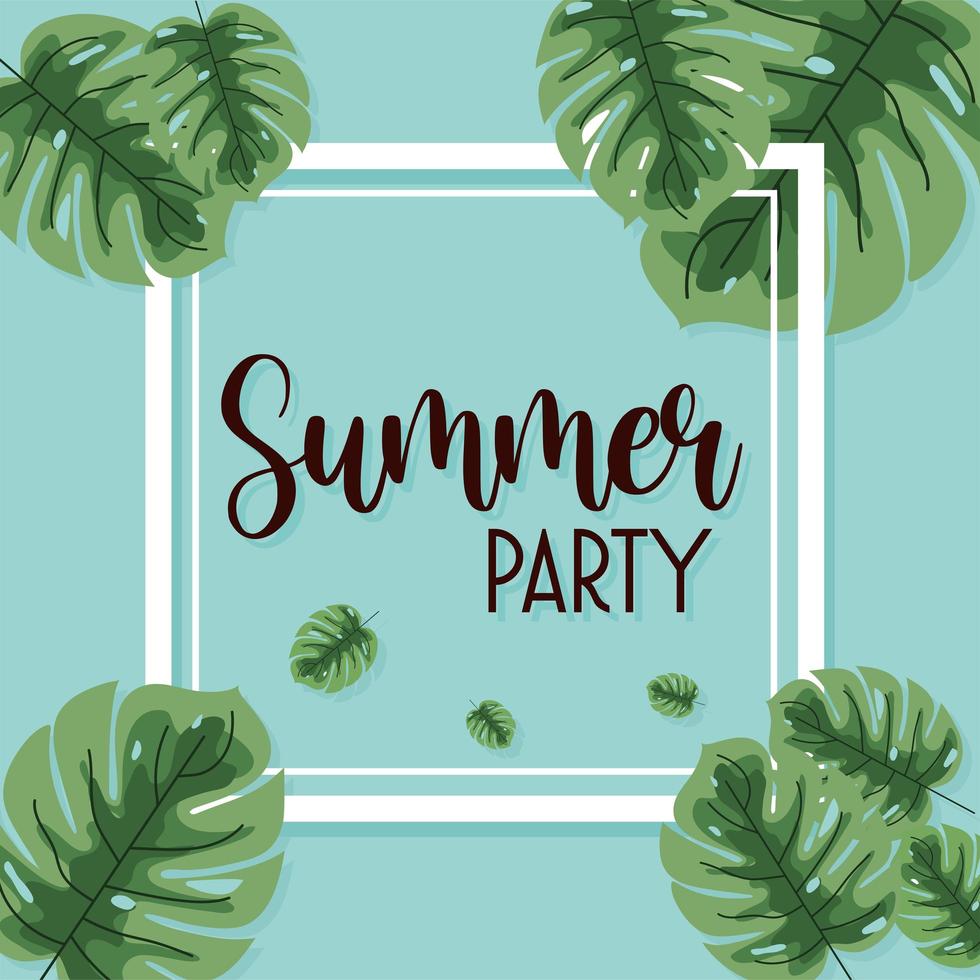 banner de fiesta de verano vector