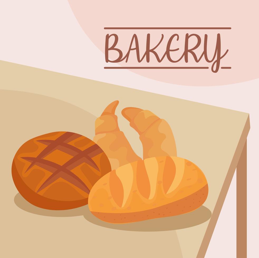 cartel de pan de panadería vector