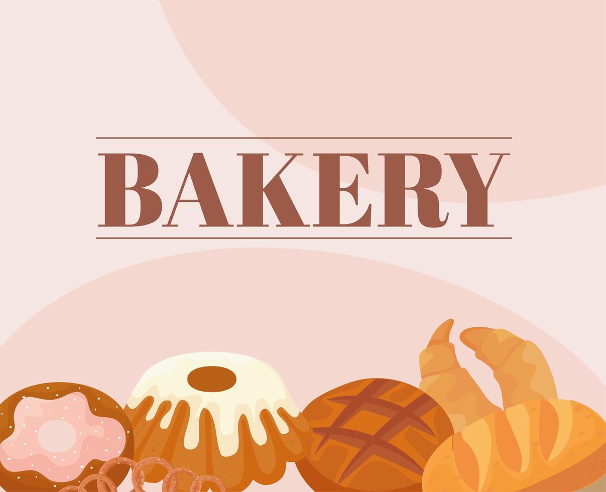 cartel de pan de panadería vector