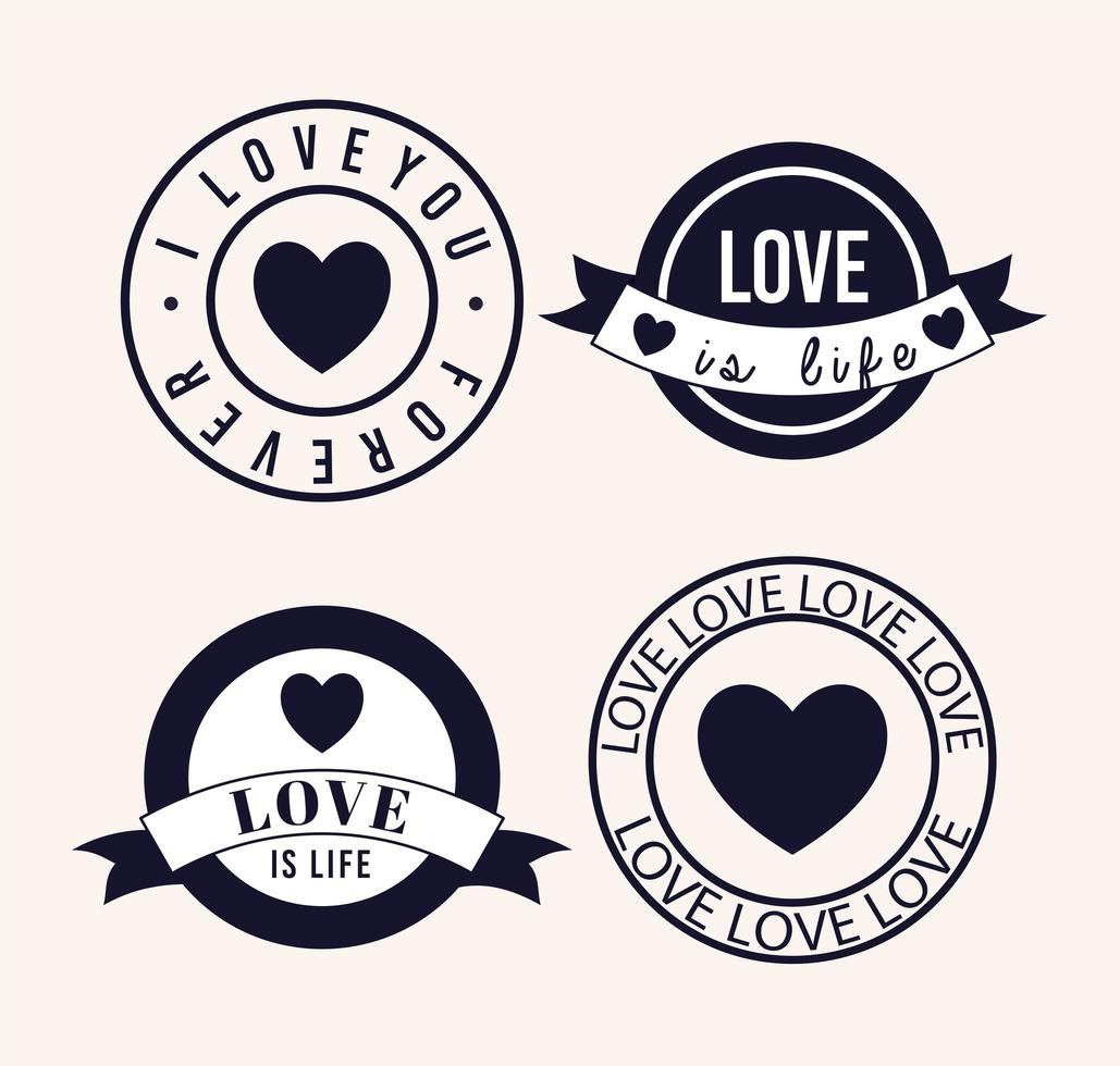 love seal bundle vector