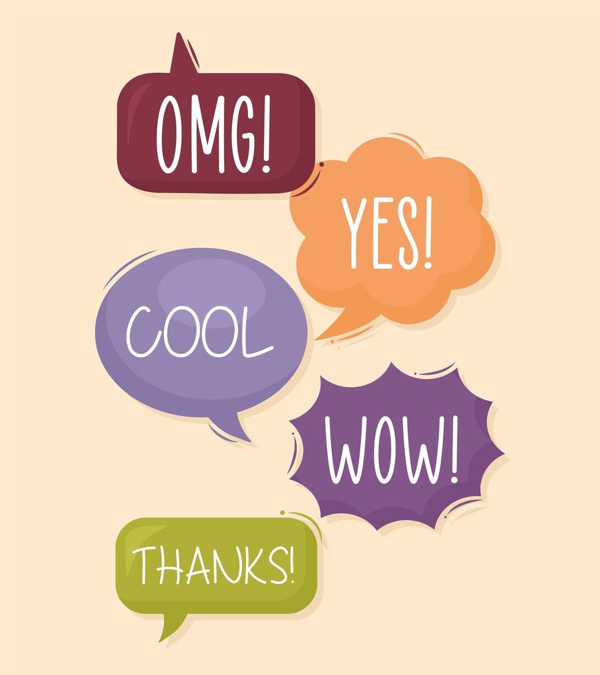 text balloon set vector
