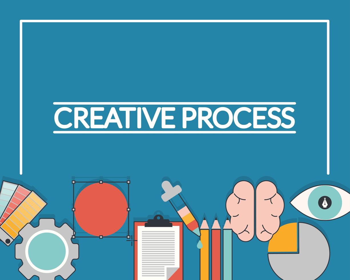 creative process card vector