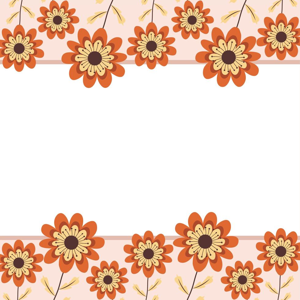 cute flower card vector