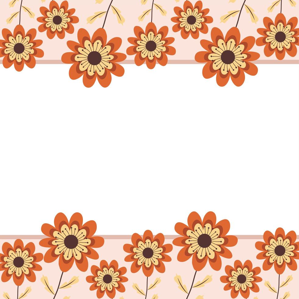 cute flower card vector