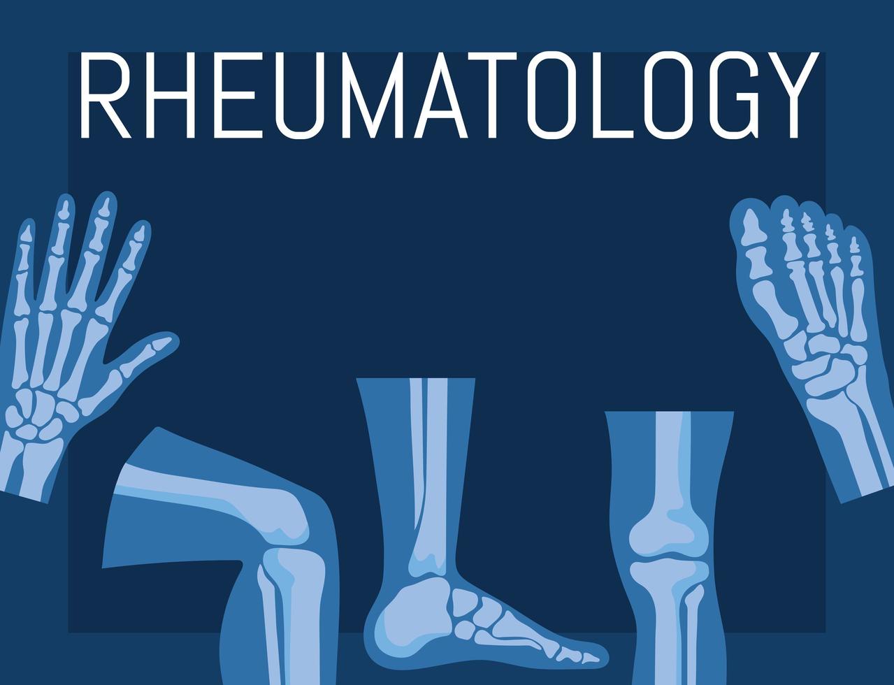 rheumatology bones poster vector