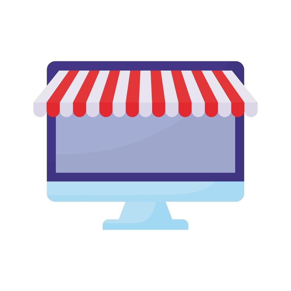 online store through a screen vector
