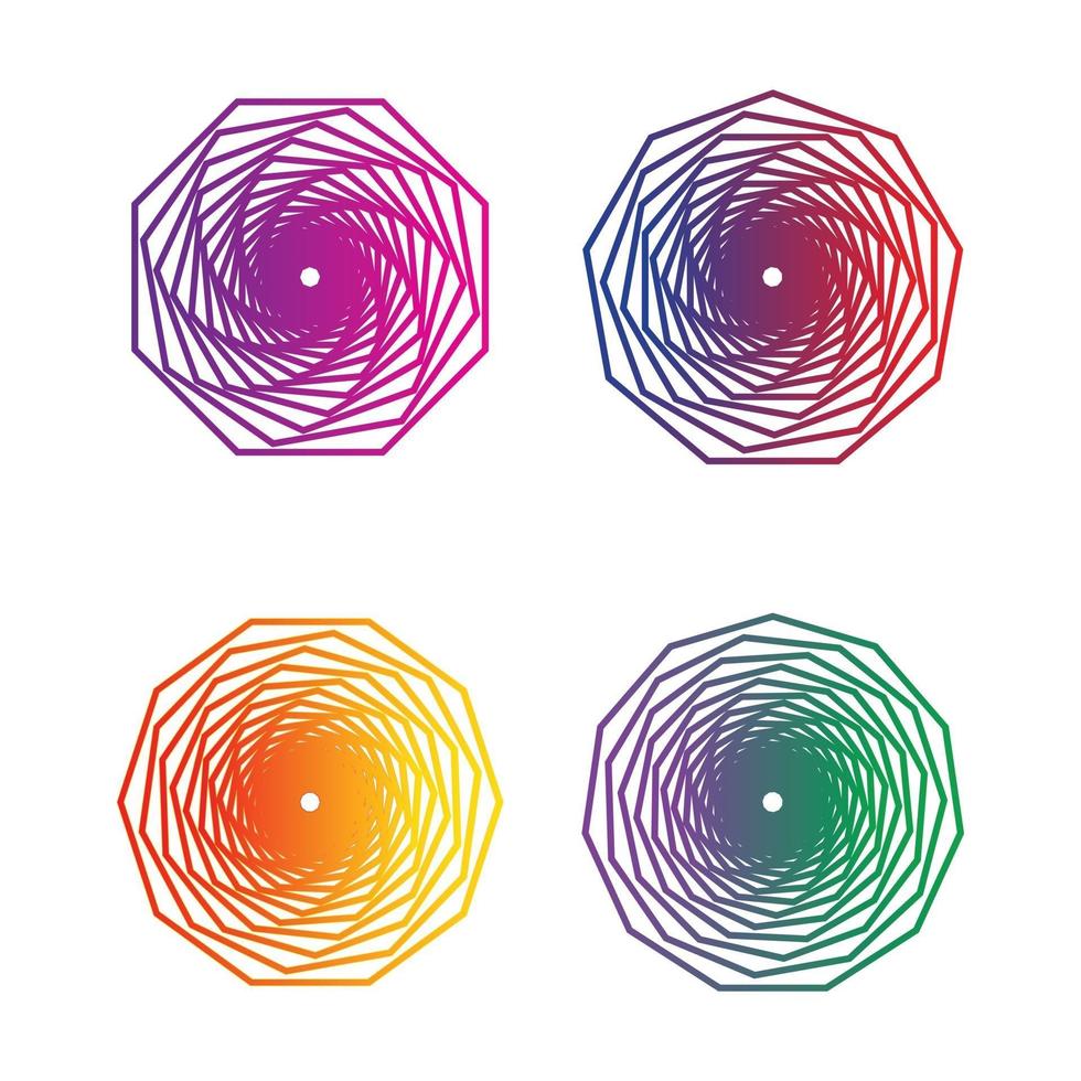 Gradient line ornaments vector