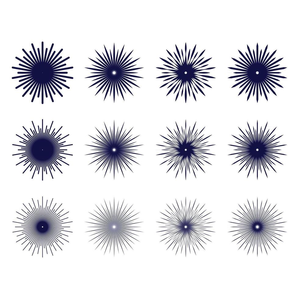 Sunburst vector set